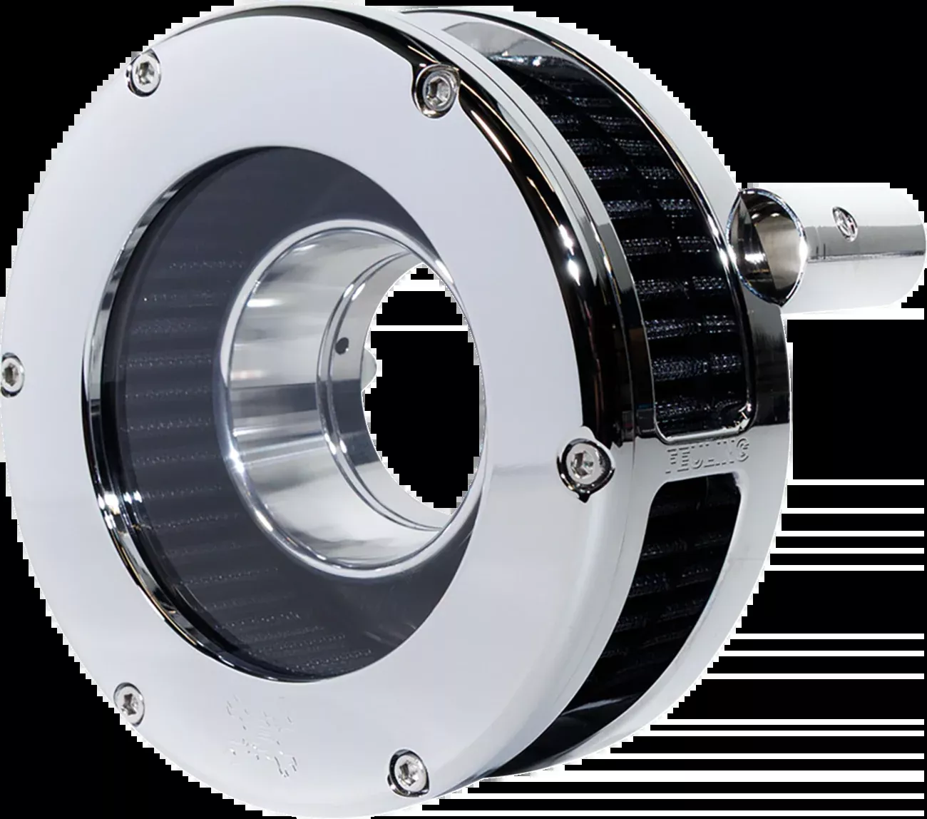 Feuling BA Slim Air Cleaner Kit - Chrome/Clear - Black Filter - '08-'17 Twin Cam - 5558-S
