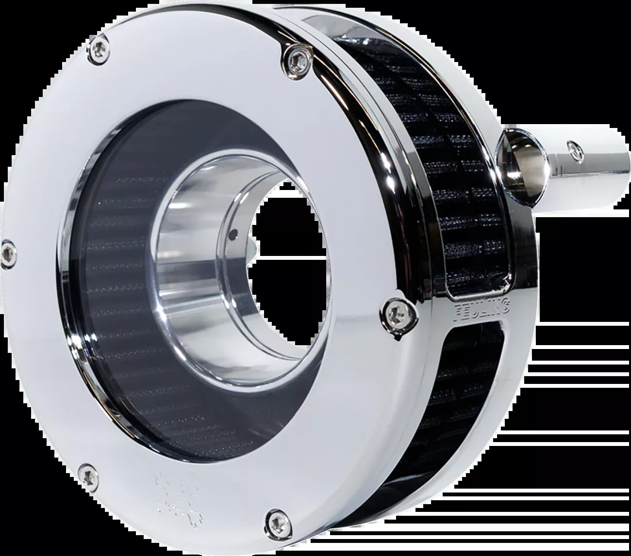 Feuling BA Slim Air Cleaner Kit - Chrome/Clear - Black Filter - Twin Cam - 5548-S