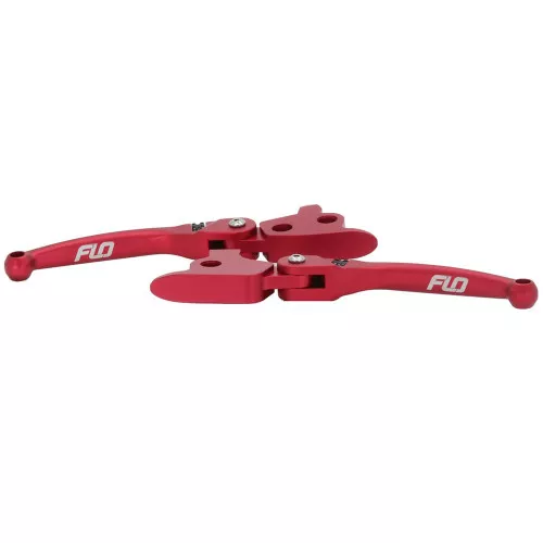 Flo Motorsports MX Style Adjustable Hand Levers for 2017-2020 Harley Touring - Red