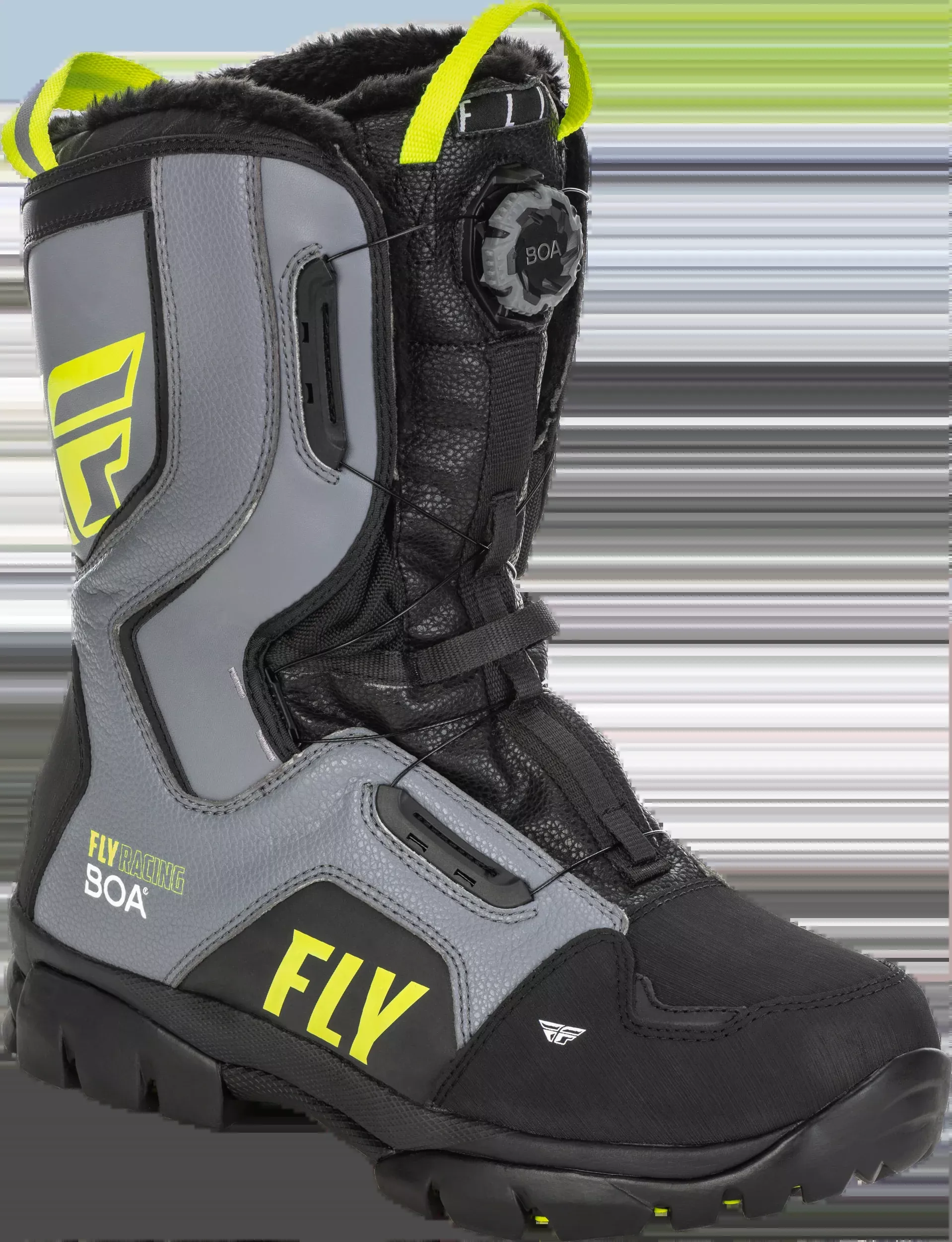 Fly Racing Marker Boa Boot Black/Grey/Hi-Vis Sz 06-361-96706