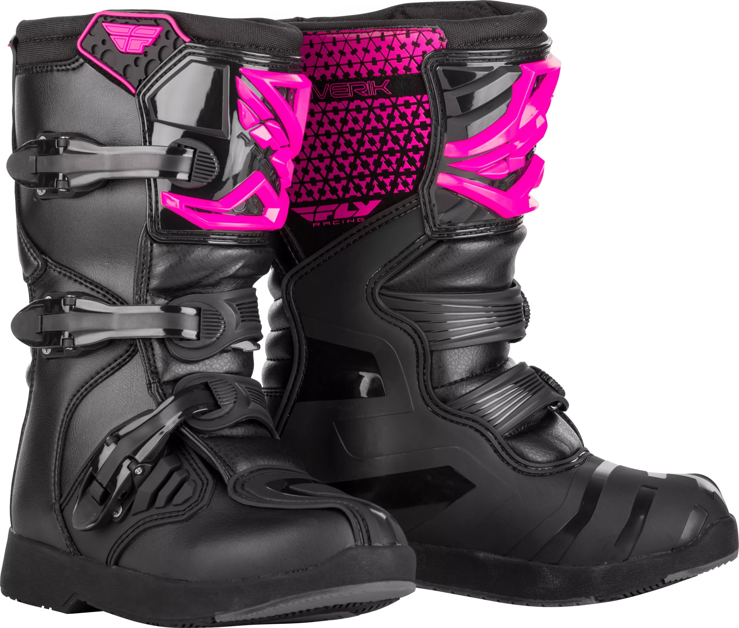 Fly Racing Youth Maverik Boots Pink/Black Sz 03-364-67903