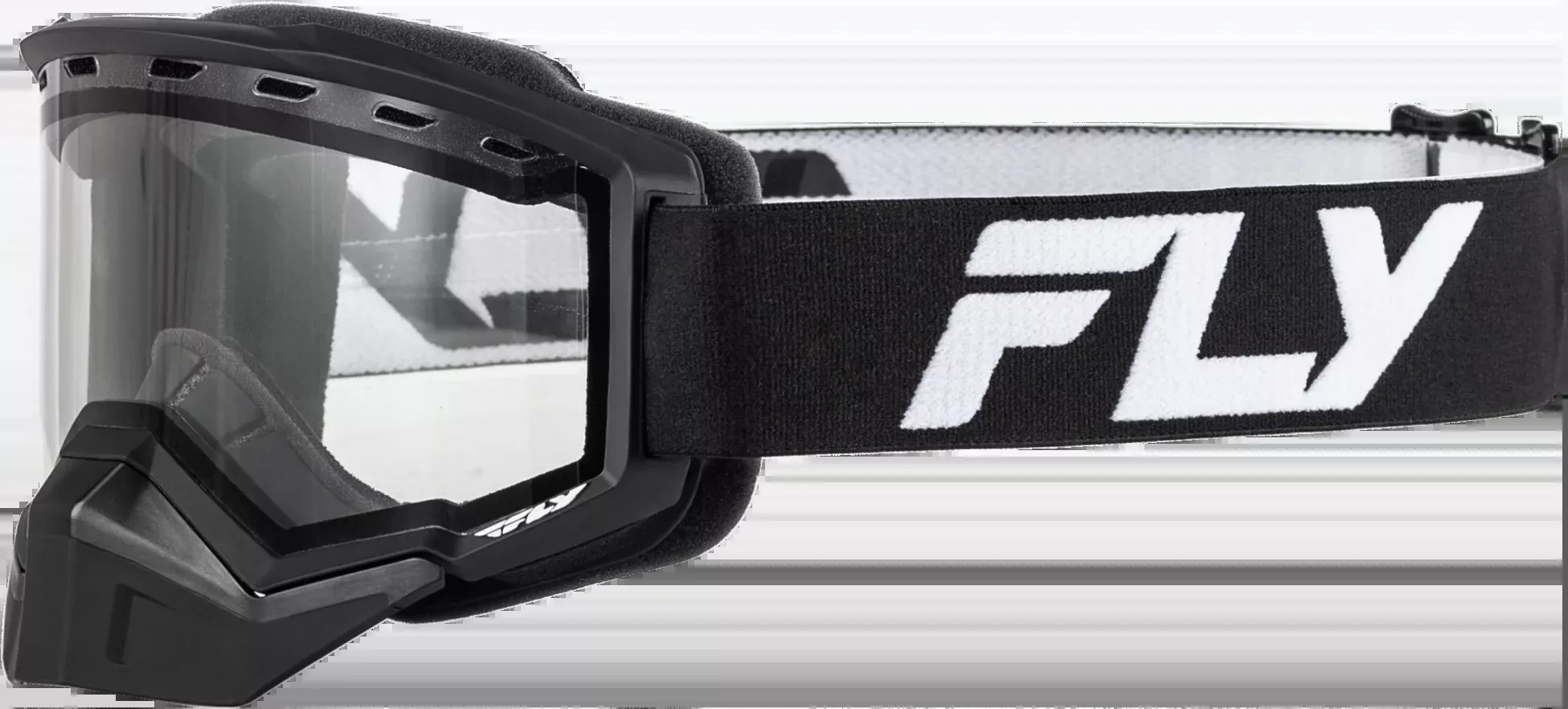 Fly Racing Yth Focus Snow Goggle Blk/Wht W/ Clear Lens-37-50162Y