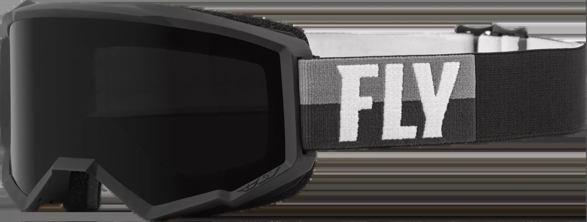 Fly Racing Zone W/C Goggle Black/White W/Dark Smoke Hydrophoc Lens-37-51672