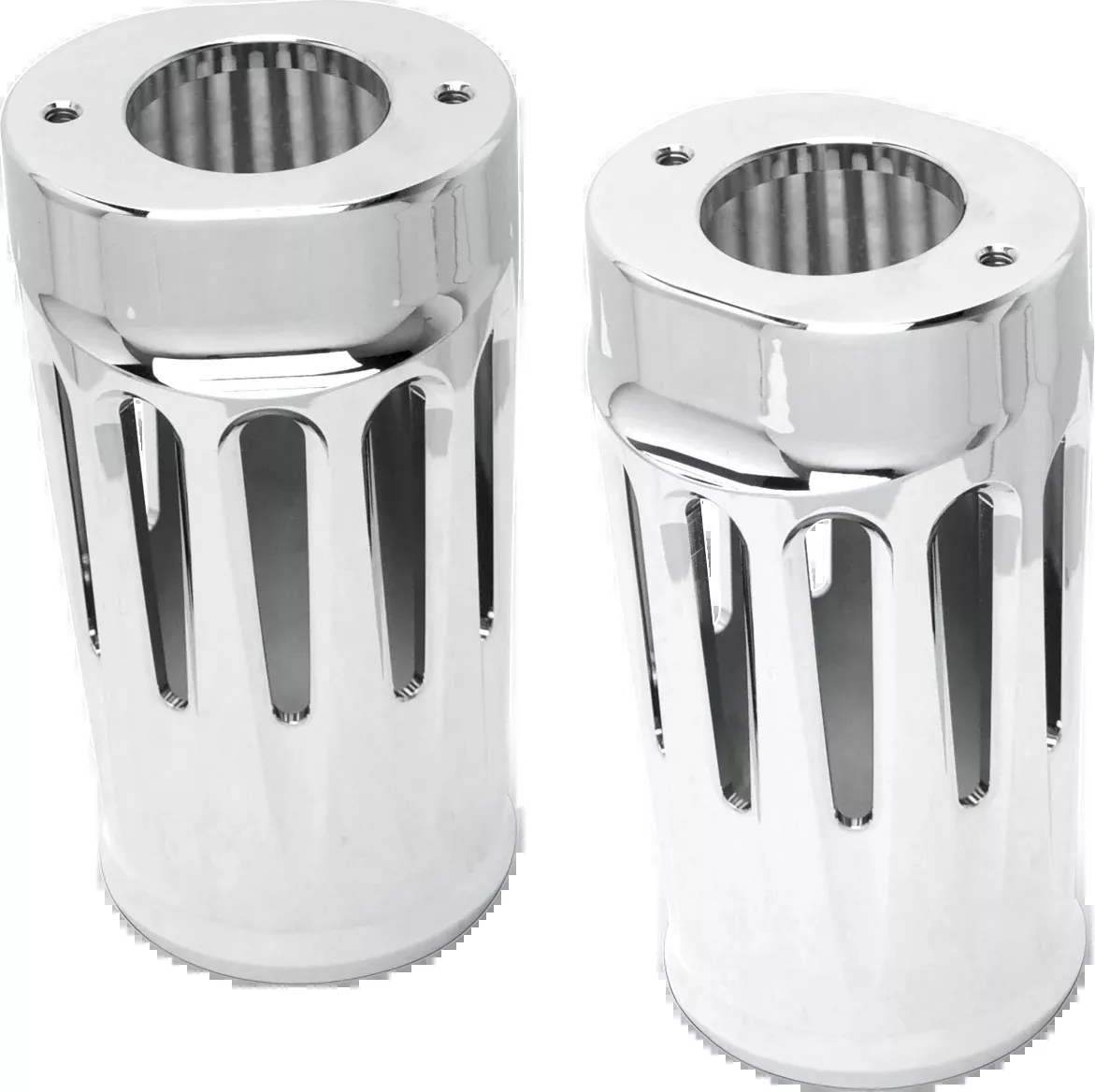 Fork Boot Covers - Chrome - Deep Cut - FLHTD