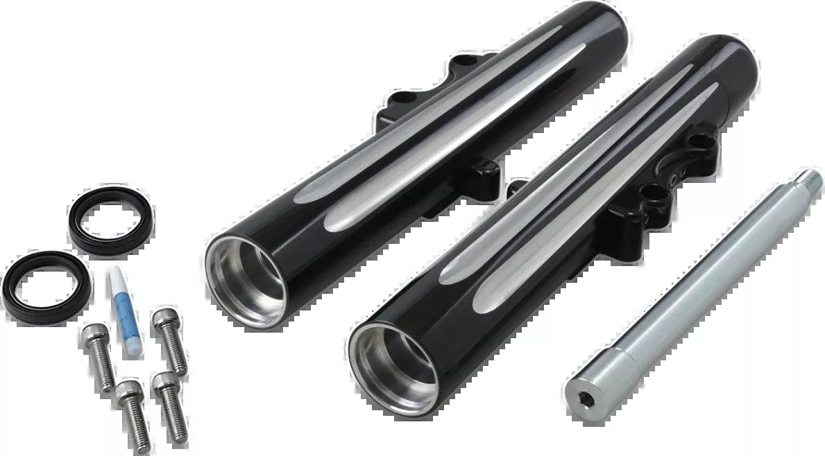 Fork Legs - Black Anodized - Deep Cut - Dual Disc - '08-'13 FLT