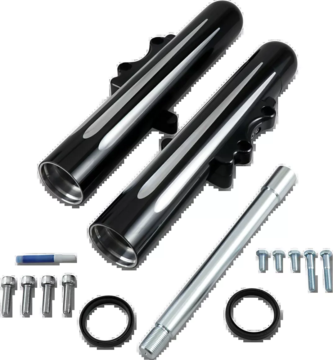 Fork Legs - Black Anodized - Deep Cut - Dual Disc