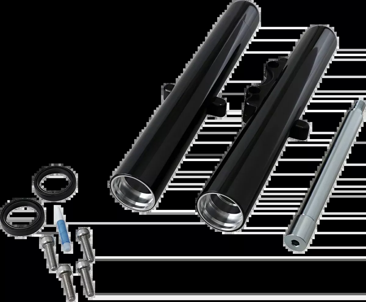 Fork Legs - Black Anodized - Hot Legs - Custom Single Disc - Smooth - '08-'13