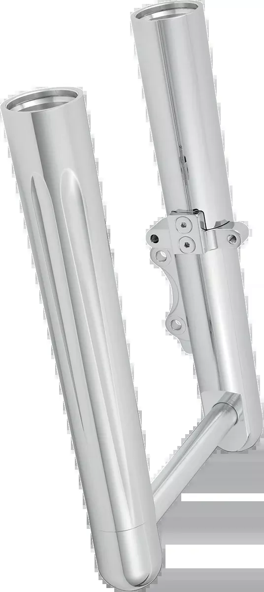 Fork Legs - Chrome - Deep Cut - Dual Disc - Deep Cut - '08-'13 FLT