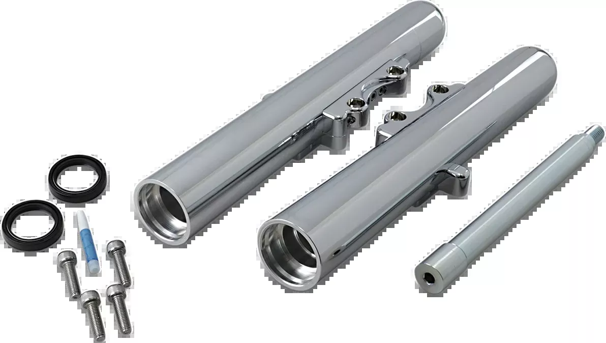 Fork Legs - Chrome - Smooth - Dual Disc - '08-'13 FLT