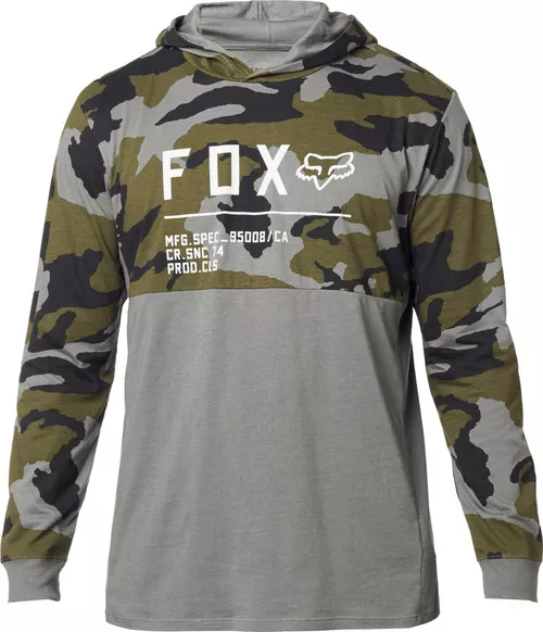 Fox Racing Non Stop Camo Mens Long Sleeve Hooded Shirt