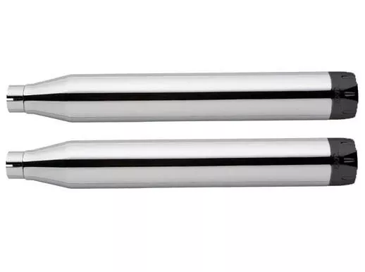 Freedom Performance 3-1/4 inch Racing Slip-Ons for '18-Up Harley Davidson M8 Softail Models - Chrome with Black Tips