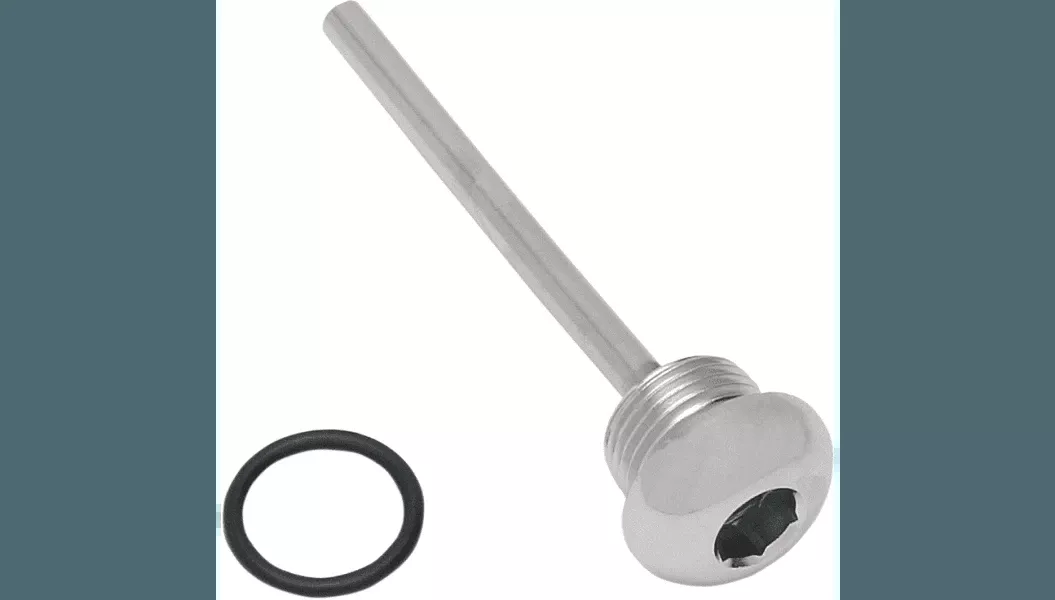 Gardner Westcott Transmission Oil Fill Plug/Dipstick '87-06 Harley Davidson Big Twin w/ 5 Speed Transmission - Chrome