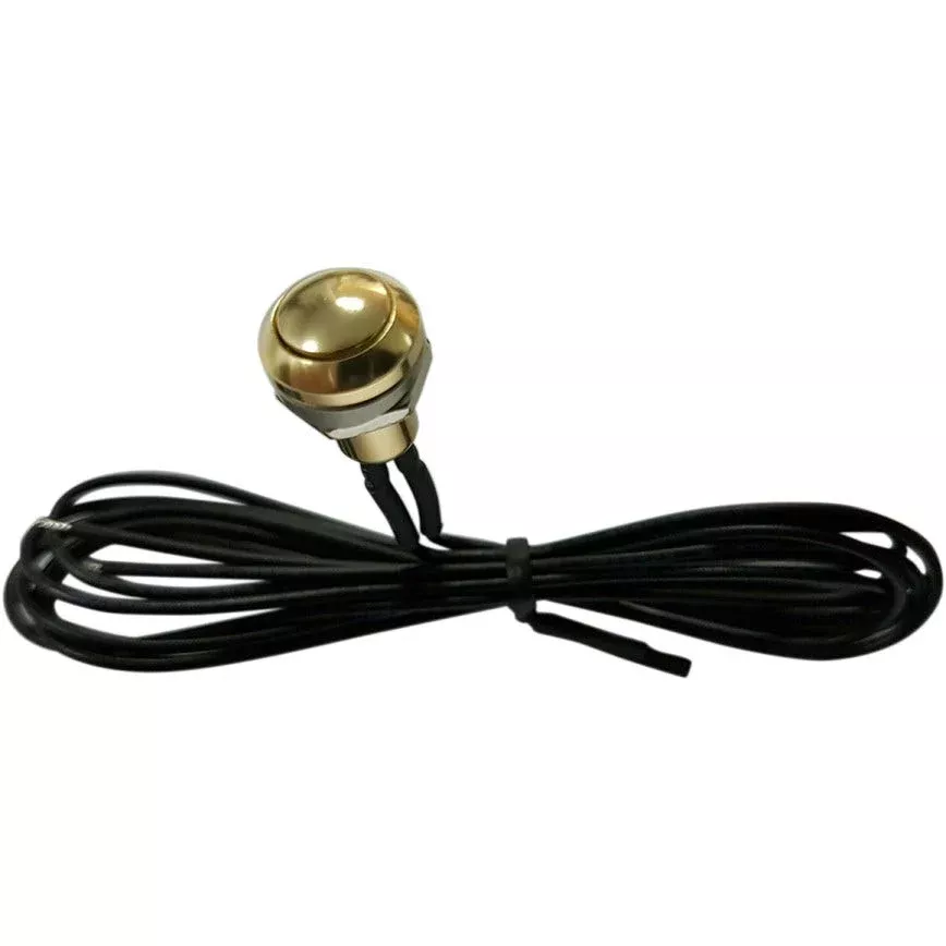 Gold Momentary Switch Mini Custom Button for Horn Signal or Harley Starter Switch