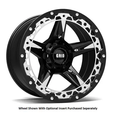 Grid Off-Road GD0418090237B108 Custom Wheel 18"x9" -12 Offset MATTE BLACK