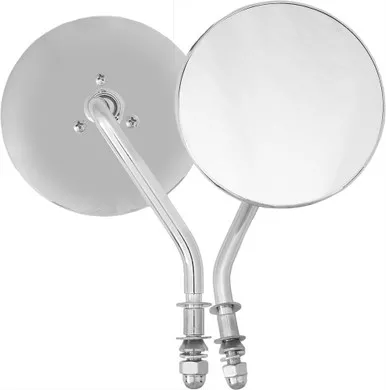 Harddrive Chrome 4" Round Mirror Right Side - 153083