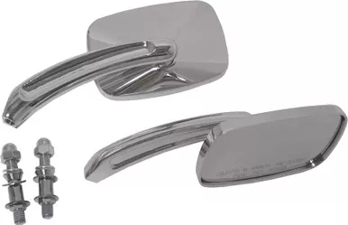 Harddrive Mirrors Chrome Rectangle Chrome - 18-137