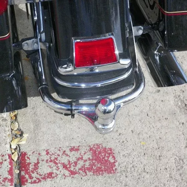 Hogworkz '80-'08 Chrome Harley Motorcycle Trailer 1 7/8" Ball Hitch & Receiver