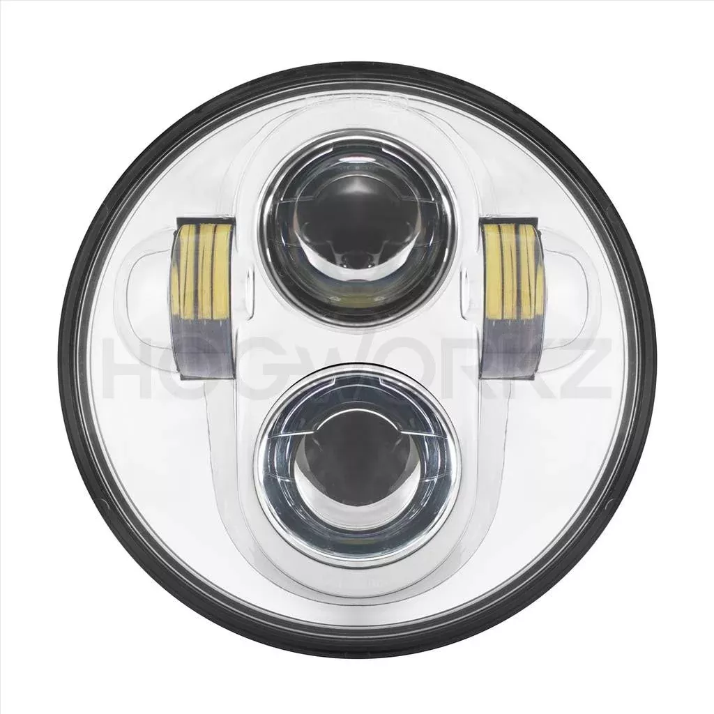 Hogworkz Chrome 5 3/4" LED Harley Daymaker Style Headlight V-Rod Softail Dyna