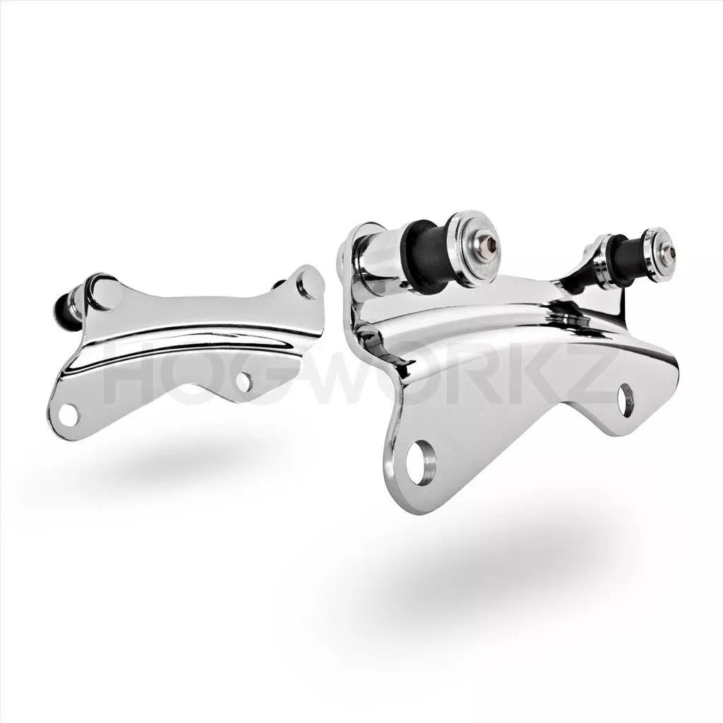Hogworkz Chrome Detachable 4 Point Tour Pack Backrest Docking Hardware Harley 14-17