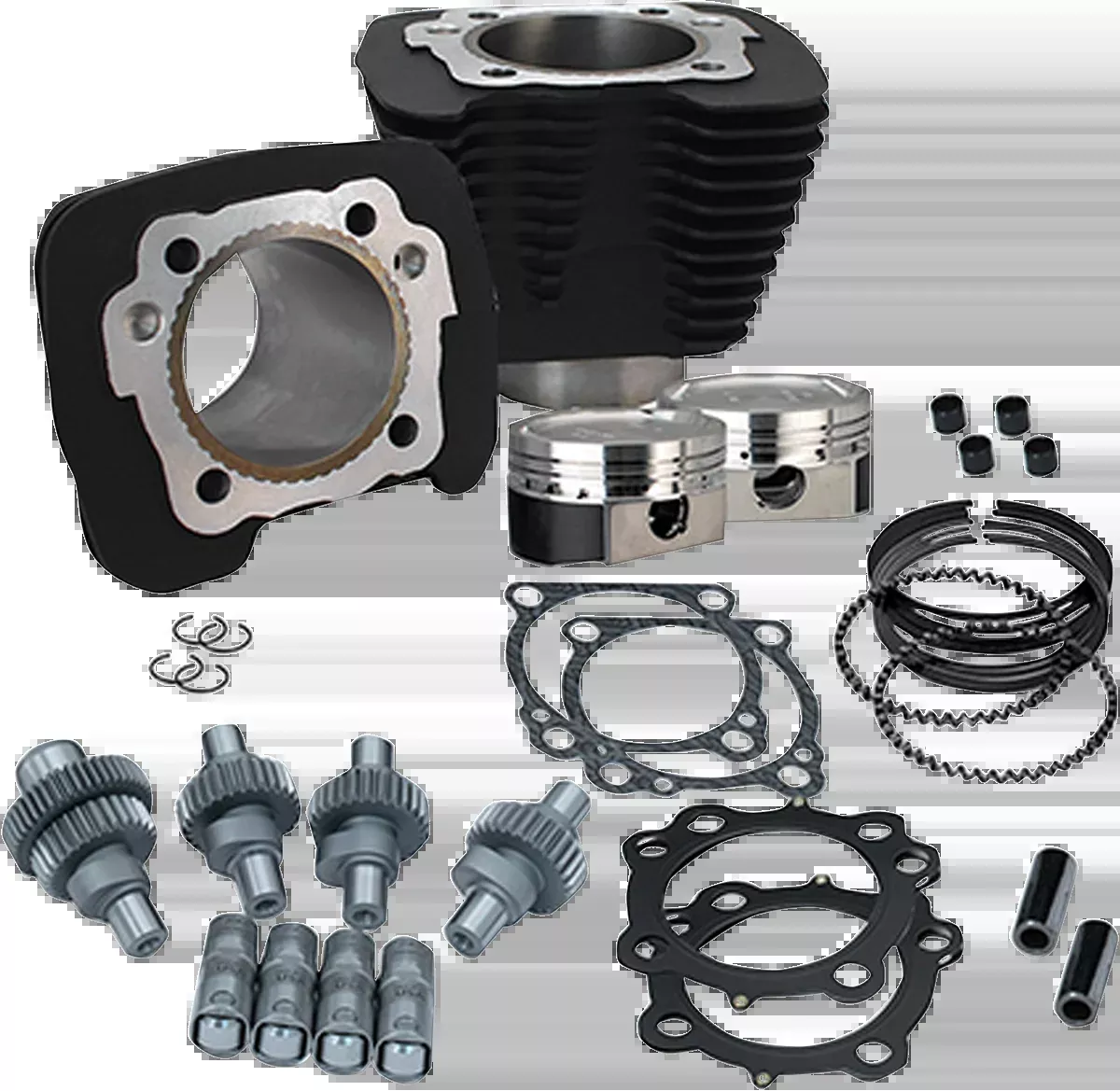 Hooligan Kit - 883 cc to 1200 cc - Wrinkle Black - Sportster