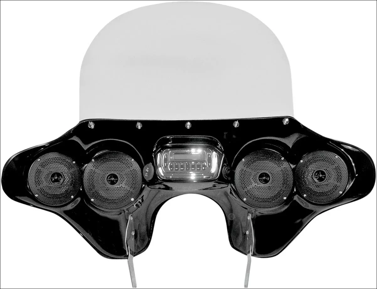 Hoppe 5566 HPKT-0028A Quick Detach Fairing Speakers Jenson Stereo JHD40BT FLHR