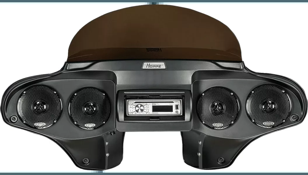 Hoppe Quadzilla Batwing Single DIN CD Player Fairing for '15-23 Harley Davidson Freewheeler