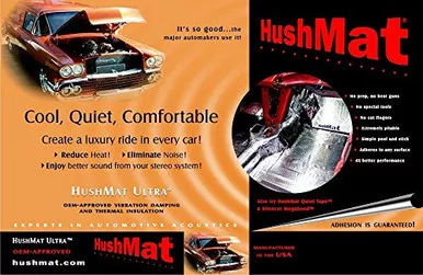 Hushmat 10500 Bulk Kit - (30) 12" x 23" Black Ultra Sheets, 58 Sq Ft