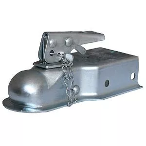 Husky 87072 1-7/8" Ball 3" Width Straight Coupler with Chain,Grey