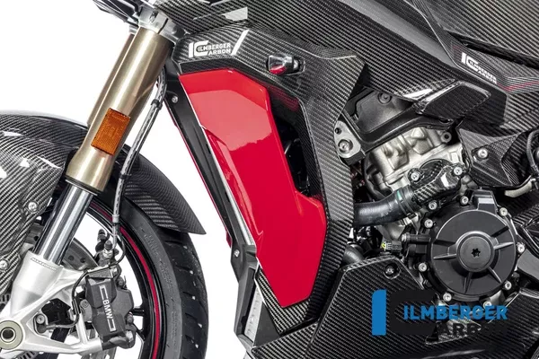 Ilmberger Carbon Radiator Cover (Complete) Left Side S 1000 XR From 2020 – Twill Gloss