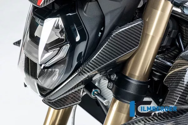 Ilmberger Carbon Side Cover Headlight Left Side BMW S 1000 R From 2021 / M 1000 R From 2023 – Twill Gloss