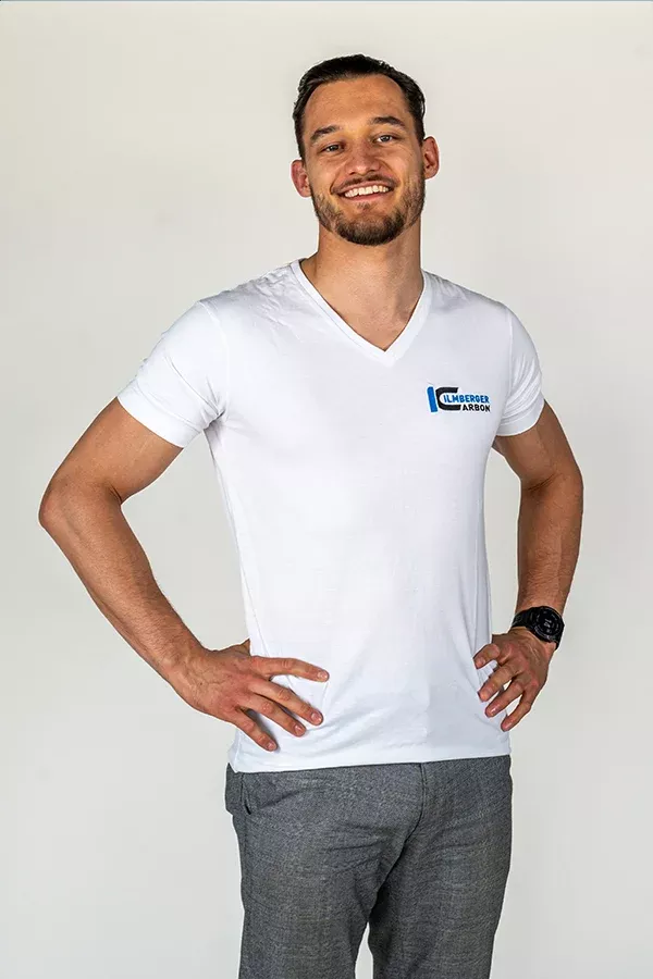 Ilmberger Carbon White V-Neck T-Shirt