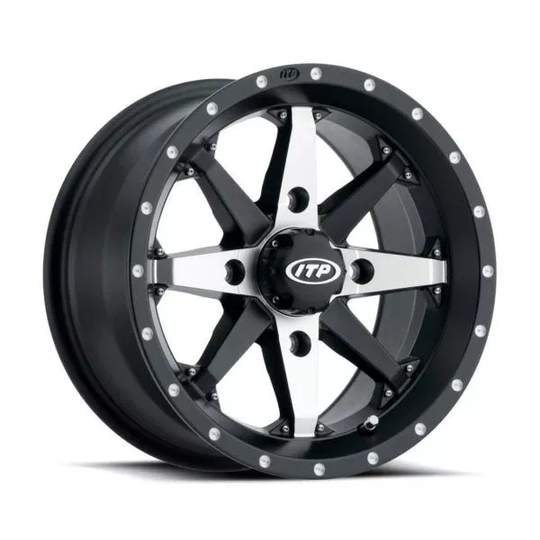 ITP Cyclone Wheel 15X7 4/110 5+2 Black Machined