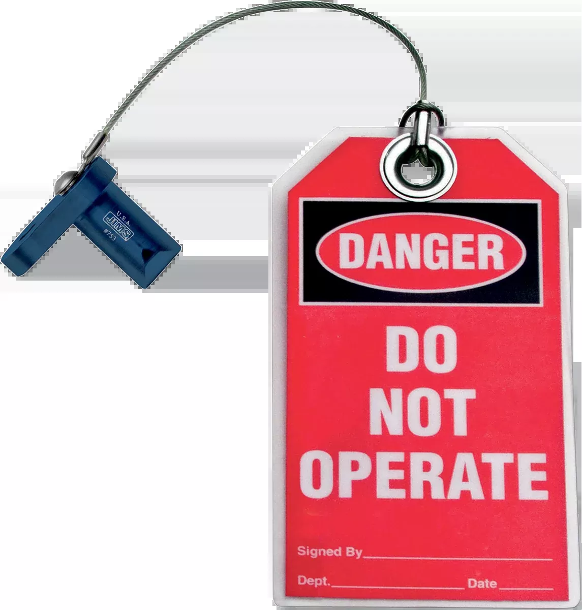 JIMS Flywheel Lock with Tag - Mighty Bite - Blue - Twin Cam - 753