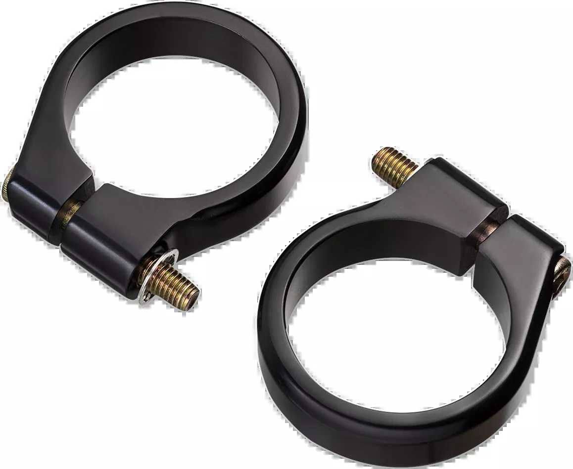 Joker Machine Black 49mm Motorcycle Front Fork Tube Turn Signal Clamps Harley