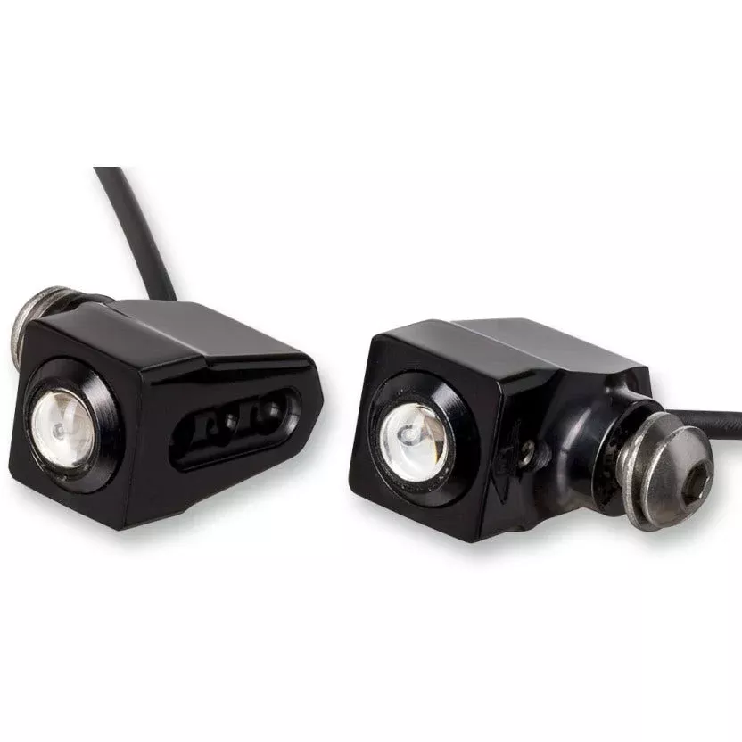 Joker Machine Black Single Rat Eye Amber LED Turn Signals Harley & Metric