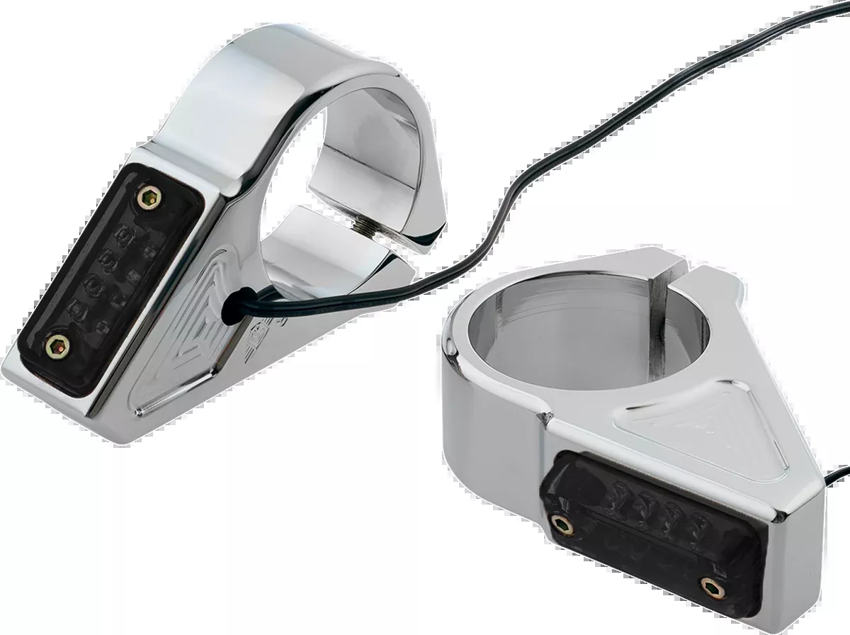 Joker Machine Chrome Front Fork Turn Signals 1993-2020 Harley Sportster Models