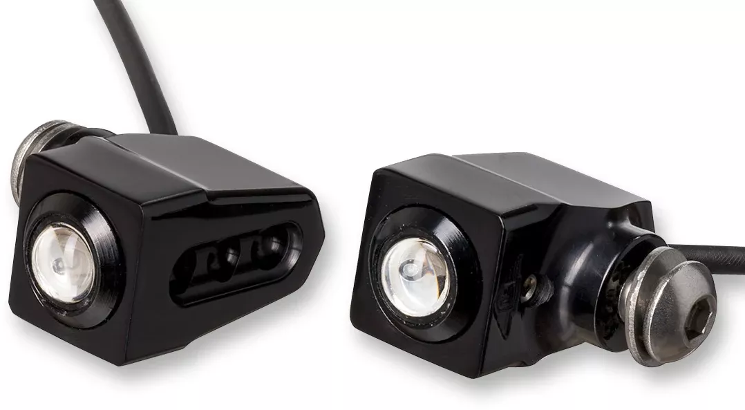 Joker Machine Rat Eye Black Single Red Rear LED Pair Universal Turn Signals