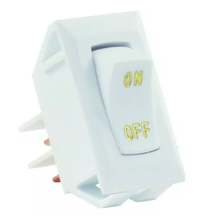 JR Products 12585 Labeled On/Off Switch - White