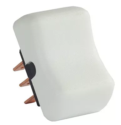 JR Products 13005 DPDT Mom-On/Off/Mom-On Switch - White