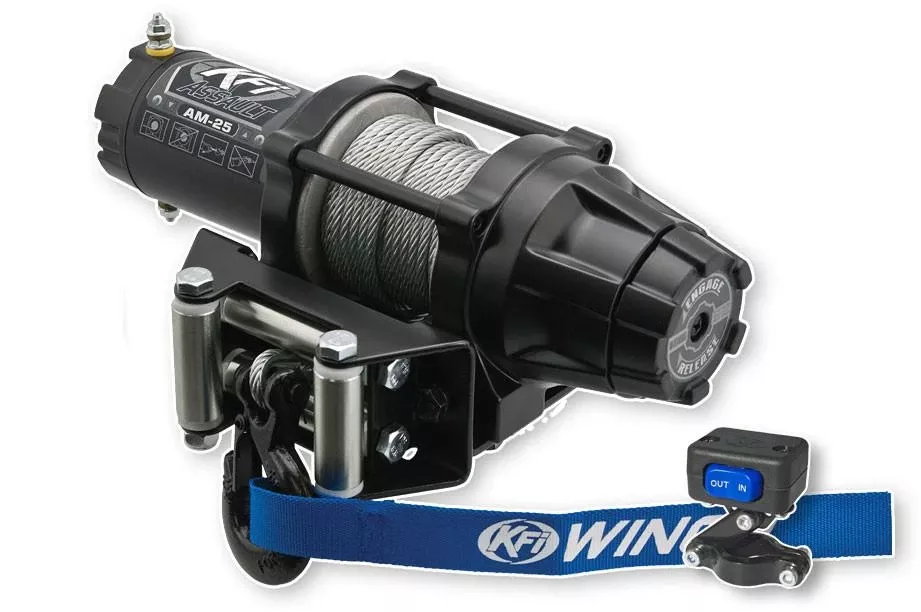 KFI AM-25 Metal Cable Assault Winch - 2500 lbs