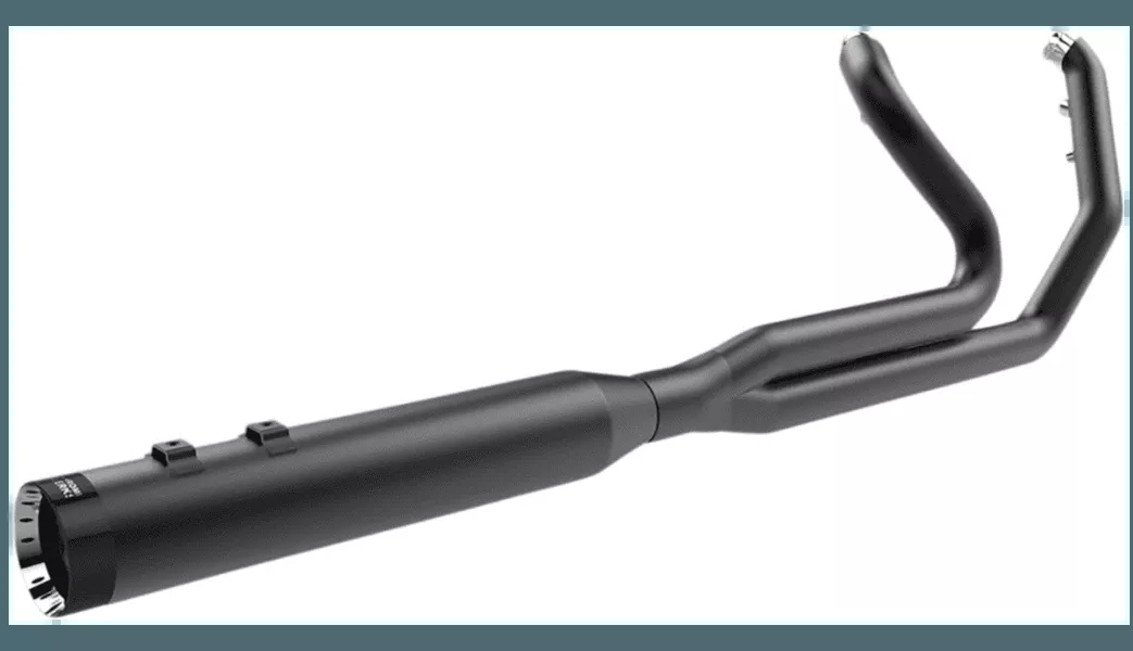 Khrome Werks 2:1 3 Step Exhaust System for '09-16 Harley Davidson Touring Models - Black (Shown with optional end cap)