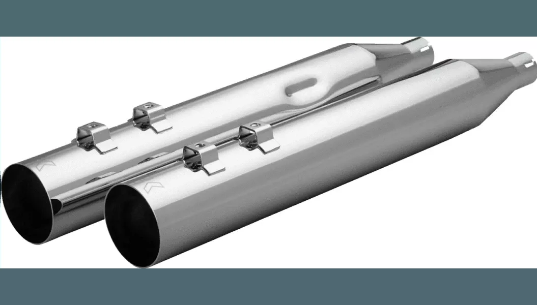 Khrome Werks 4.0 HP-Plus Slip On Mufflers for '96-16 Harley Davidson Touring and '09-25 Trike (Select Finish) Straight Cut