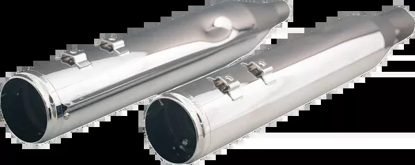 Khrome Werks 4-1/2" HP-Plus Slip-On Mufflers With Race Tip - Chrome - Twin Cam