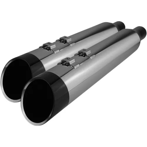 Khrome Werks 4.50" HP-Plus Slip-On Mufflersfor 2017-2024 Harley Touring - Chrome / Black Turbine Tip