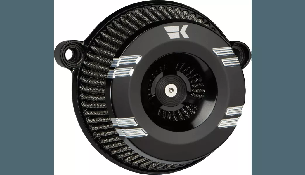 Khrome Werks Instigator Air Cleaner for '08-16 Harley Davidson Touring, Trike, and '16-17 Softail, '14-15 FLSTNSE, '13-14 FXSBSE, '11-12 FLSTSE, '16-17 FXDLS - Black Tracer