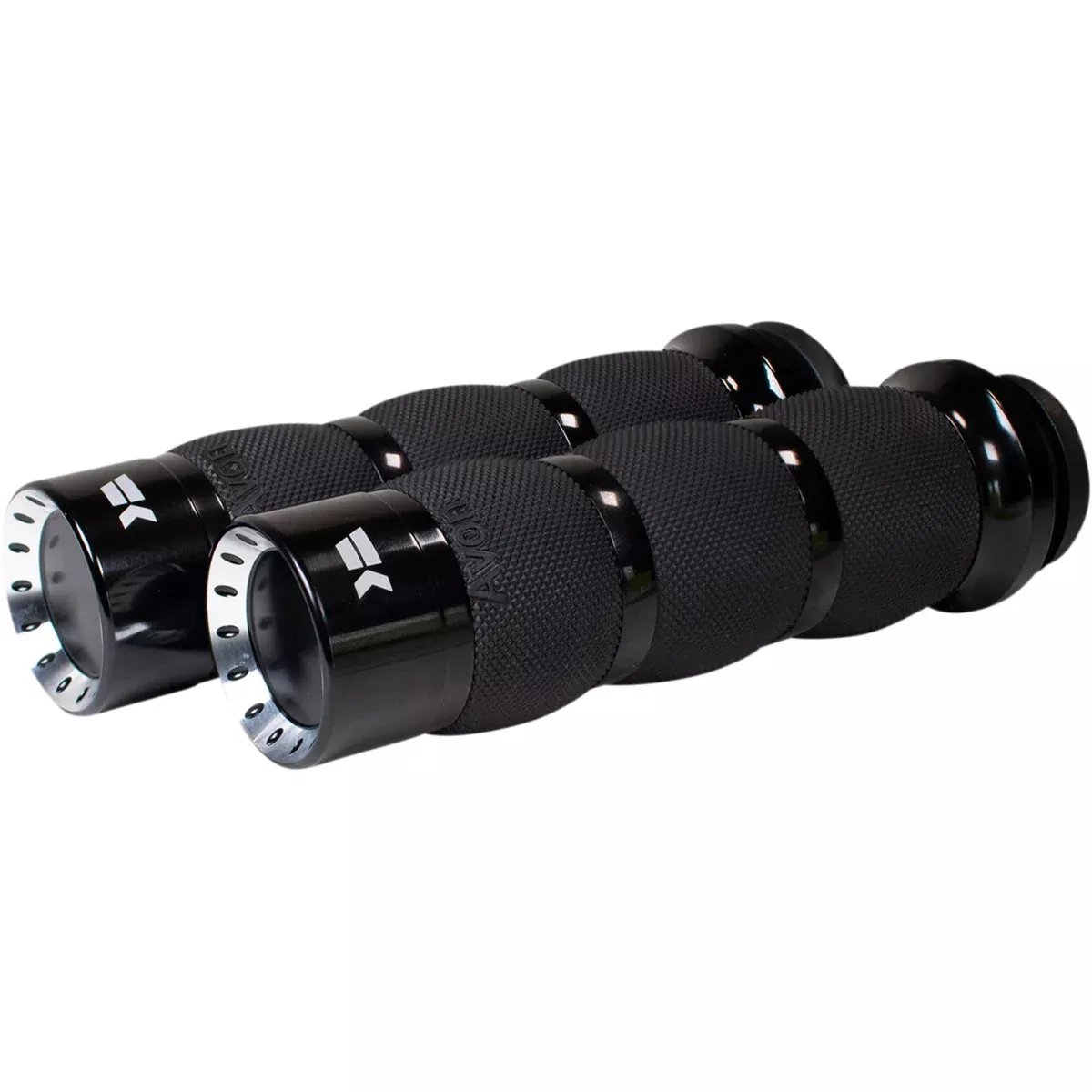Khrome Werks Turbine Grips - 500130 For Harley Motorcycles 2008-2024