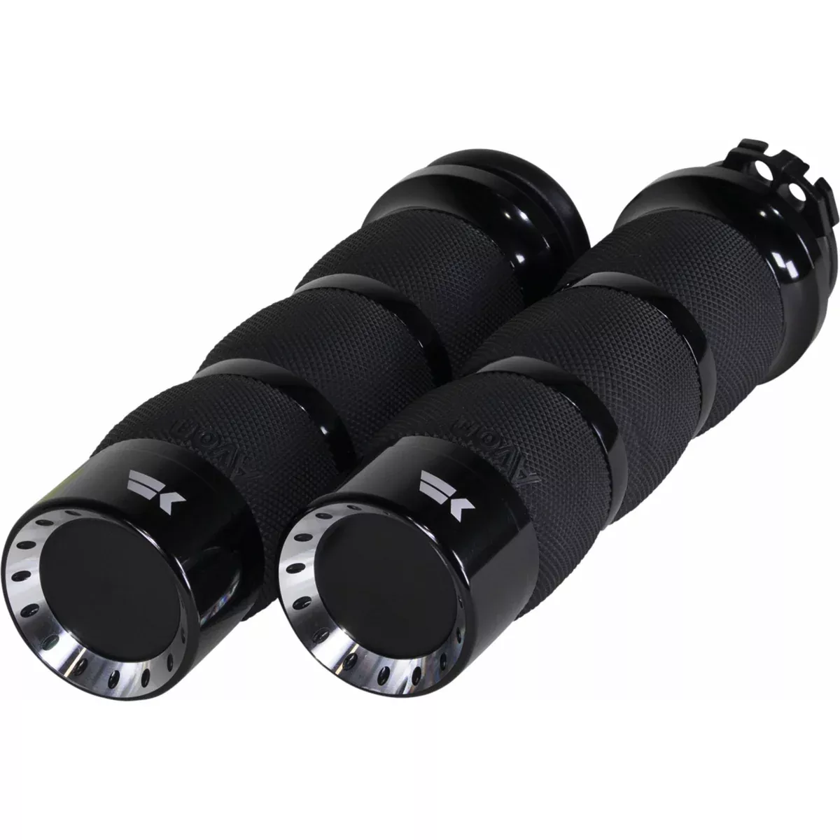 Khrome Werks Turbine Grips – 500230 For Harley Motorcycles 1980-2024