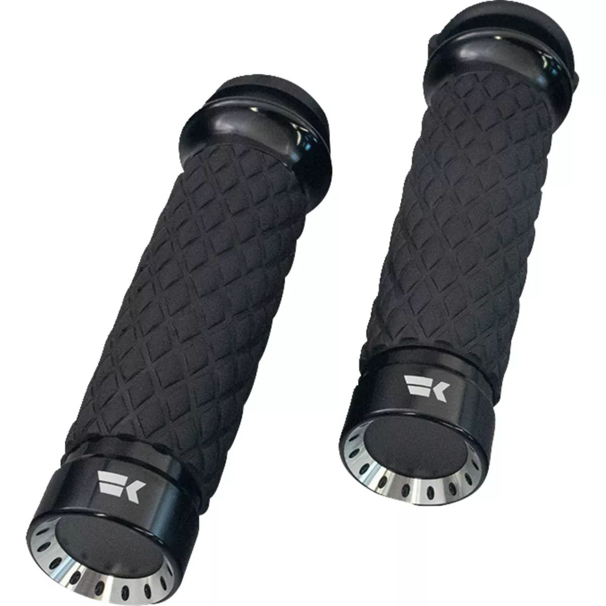 Khrome Werks Turbine Grips - 500330 For Harley Motorcycles 2008-2024