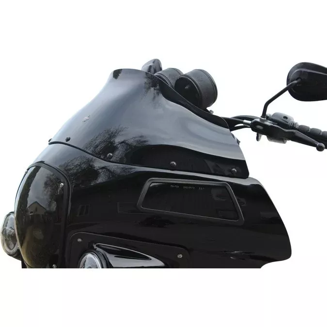 Klock Werks Black 9" Flare Windshield for Harley Dyna Low Rider FXR Police FXRP