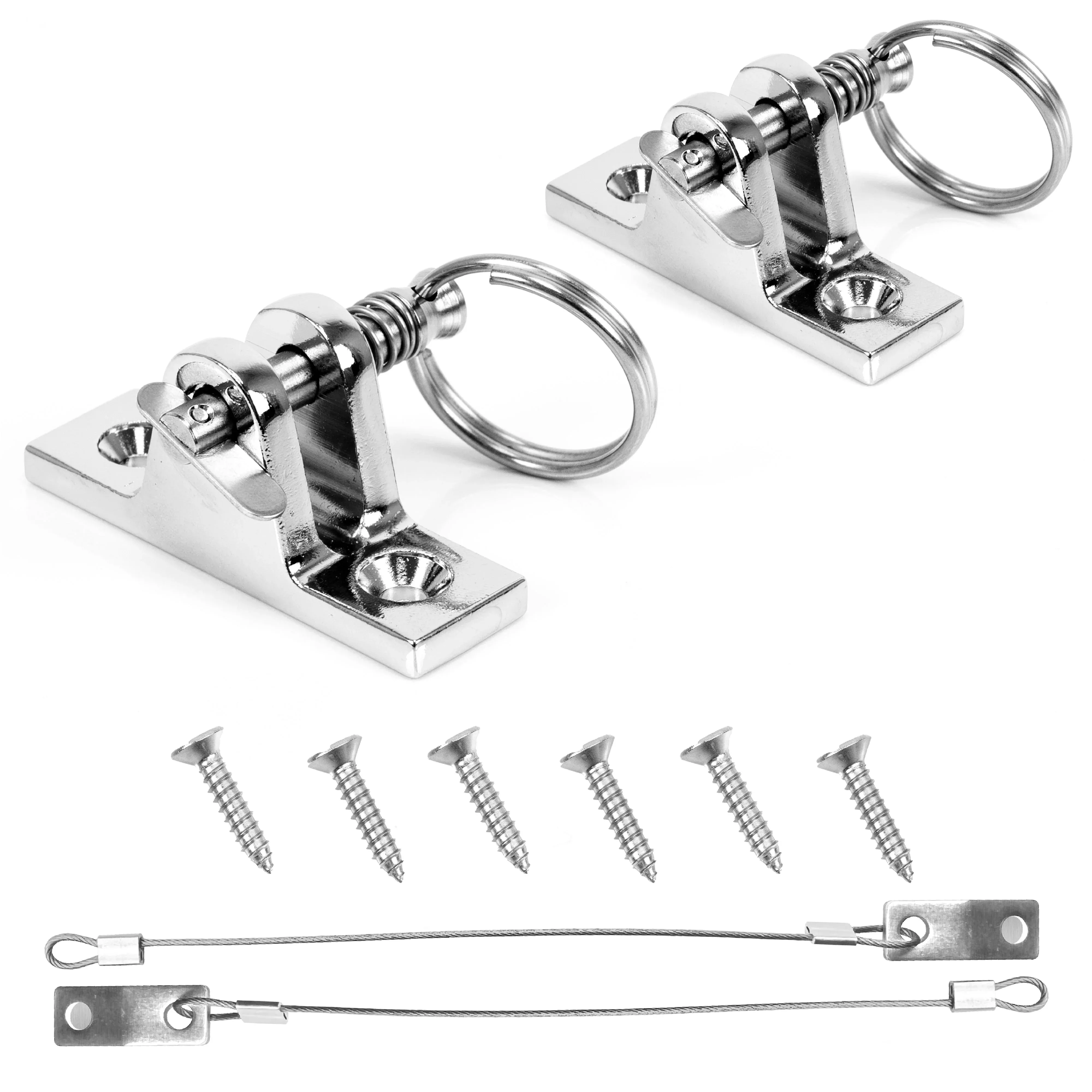 KNOX 90 Degree Bimini Top Deck Hinge Mount with Quick Release Pins